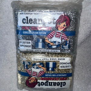 Vintage Cleanpot Luster Kitchen Sponge Pot Cleaner Non Scratch Won’t Rust 4/Pk